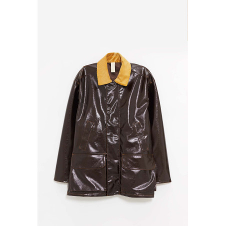 SUNFLOWER BROWN VINYL LEISURE JACKET